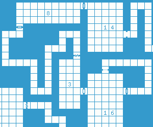 Cropped portion of a dungeon created by "The Demonweb" random dungeon generator.