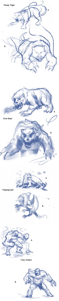 Monster Sketches by Adam Schmidt