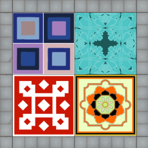 Four Sample Tiles.