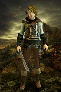 Male elf with light armor (click to enlarge).