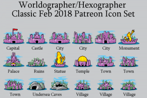 Classic Merfolk World Map Icons