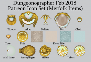 Dungeonographer February 2018 Map Icons