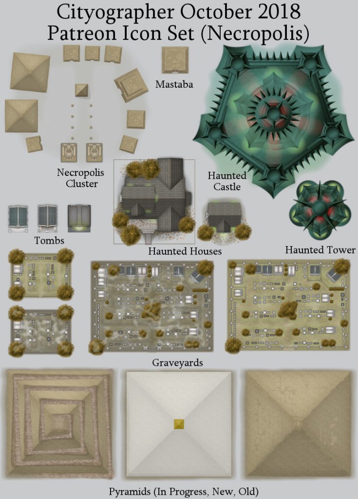 Necropolis city map icons