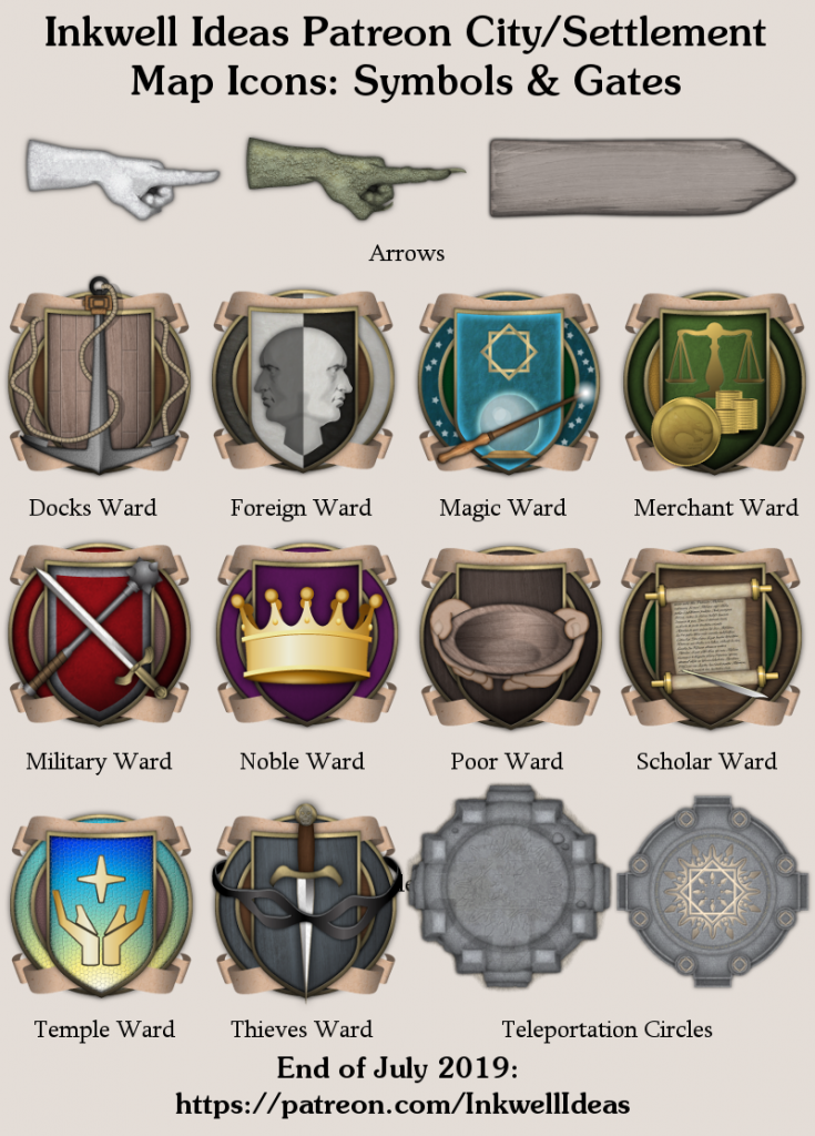 July's City Map Icons Preview