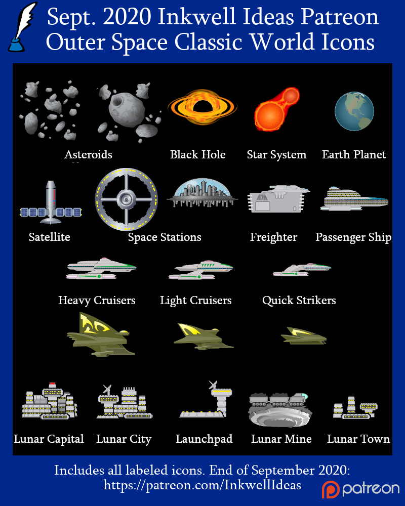 Outer Space Classic World Icons