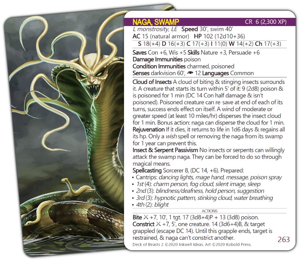 Sample card from the new decks.