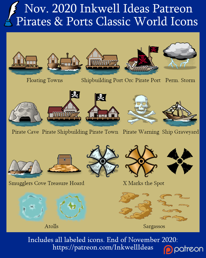 Pirates & Ports Classic World/Kingdom Icons