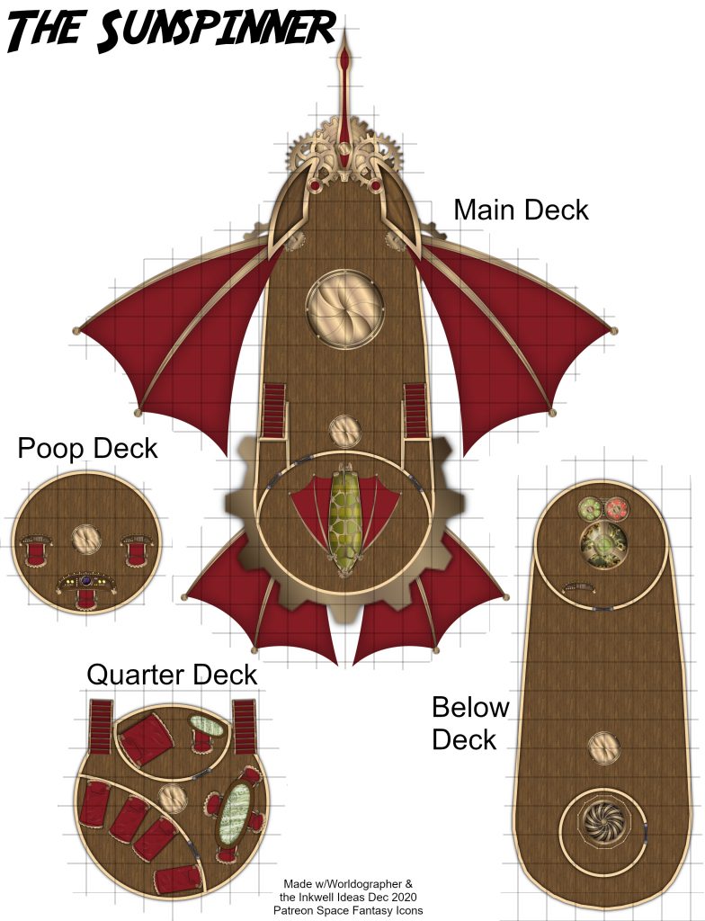 Steampunk Ship Deck-plan