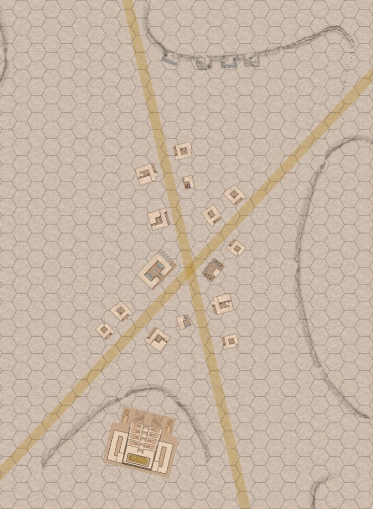 Desert/Badlands Village for the Taos Hum