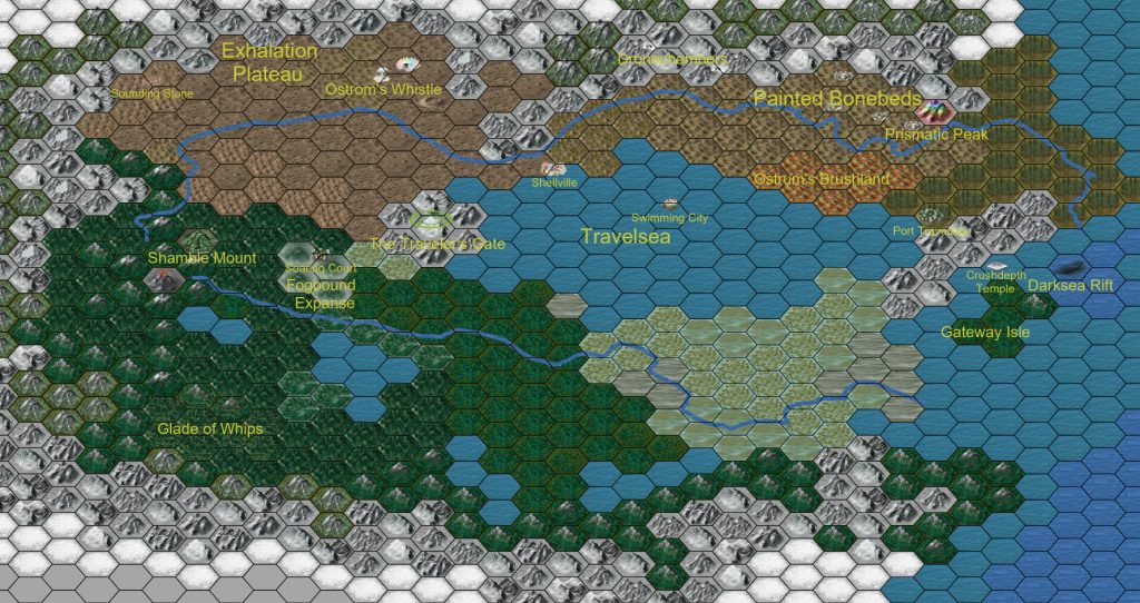 Traveler's Lands Area Map