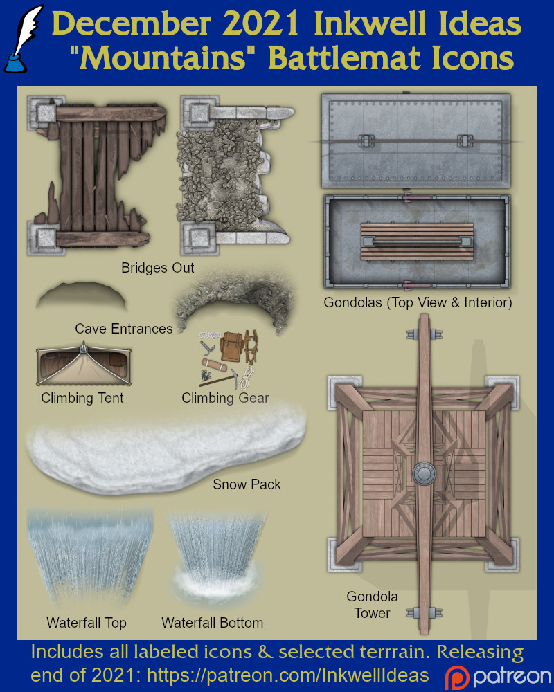 Mountain Battlemat Icons