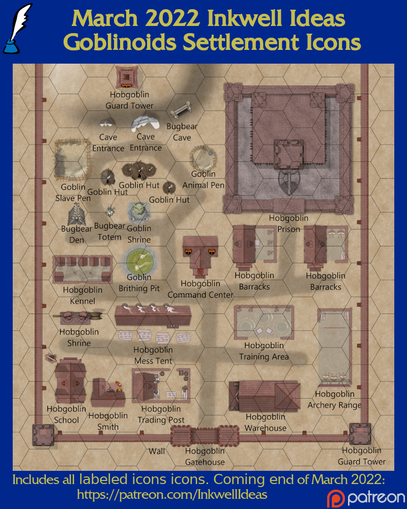 Goblinoid Settlement Map Icons Preview