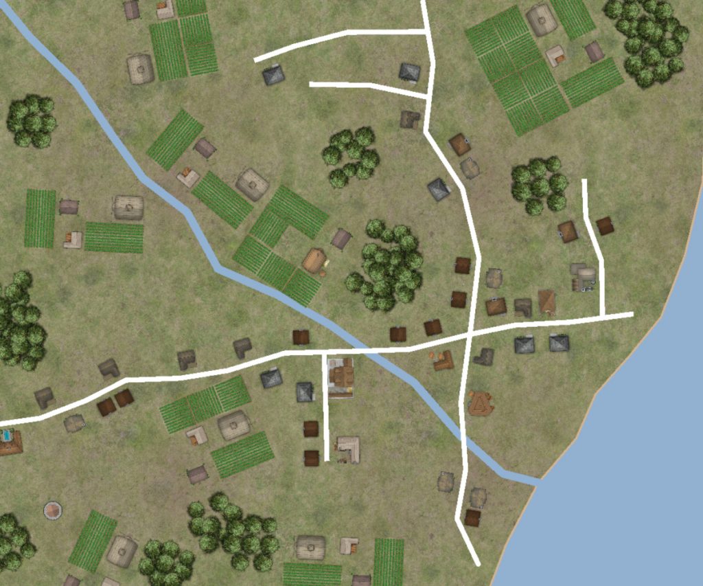 Sample generated village map.