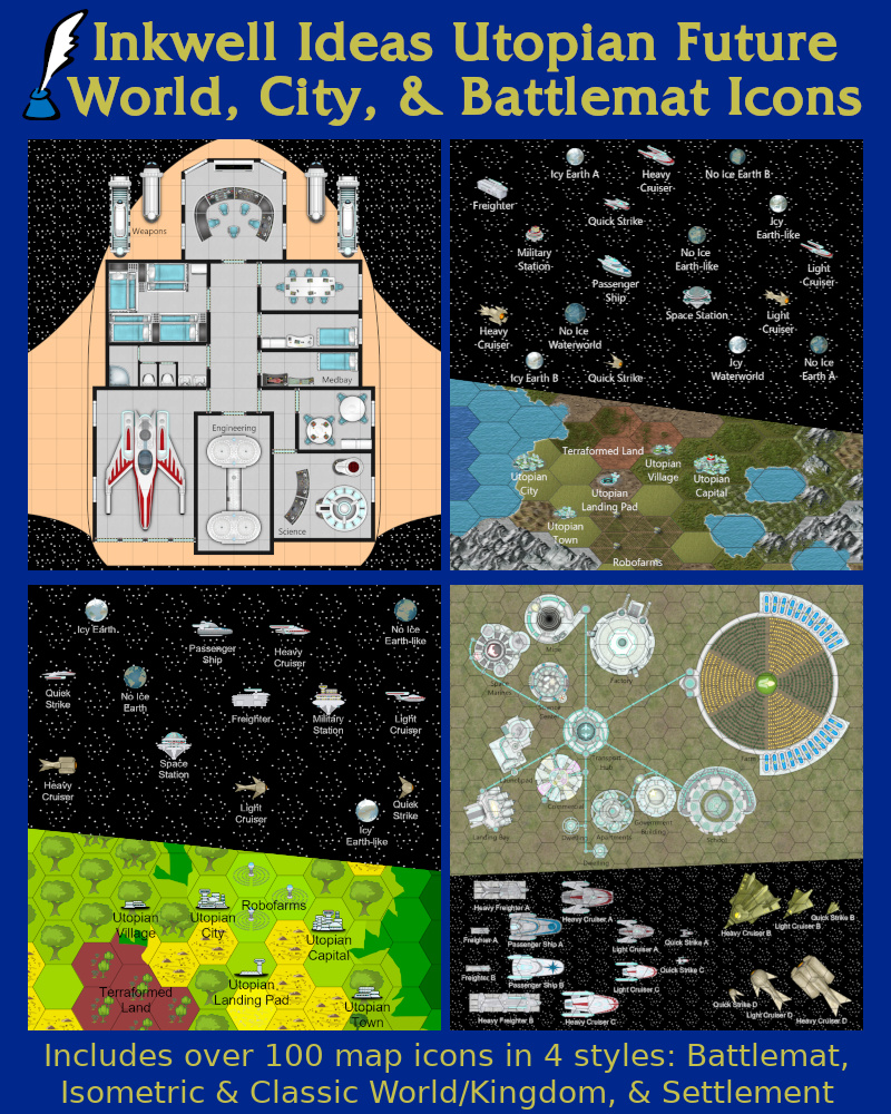 Utopian Future Map Icons