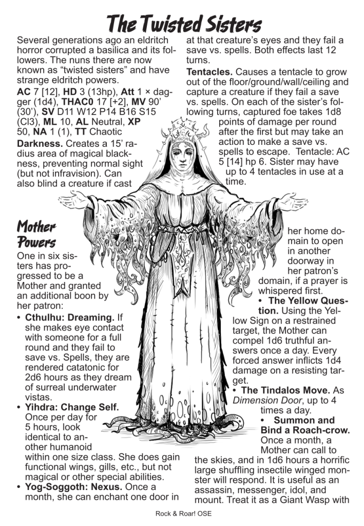 Twisted Sisters for OSE