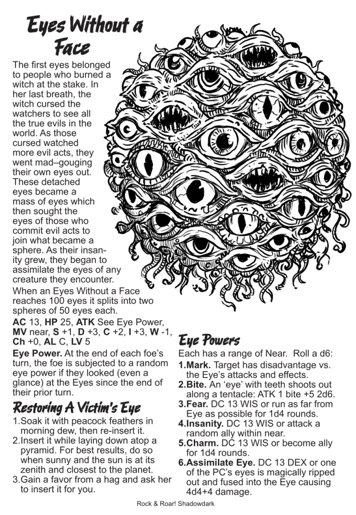 Eyes Without A Face for Shadowdark