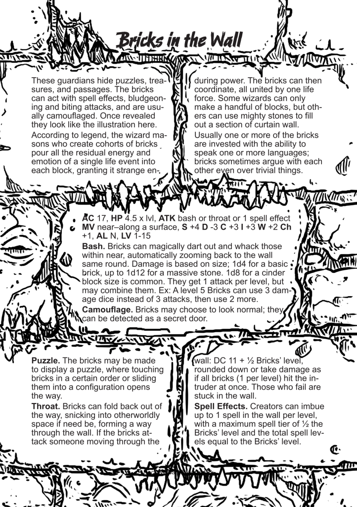 Bricks in the Wall for Shadowdark