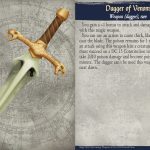 Magic Item Card Catalog: Dagger of Venom