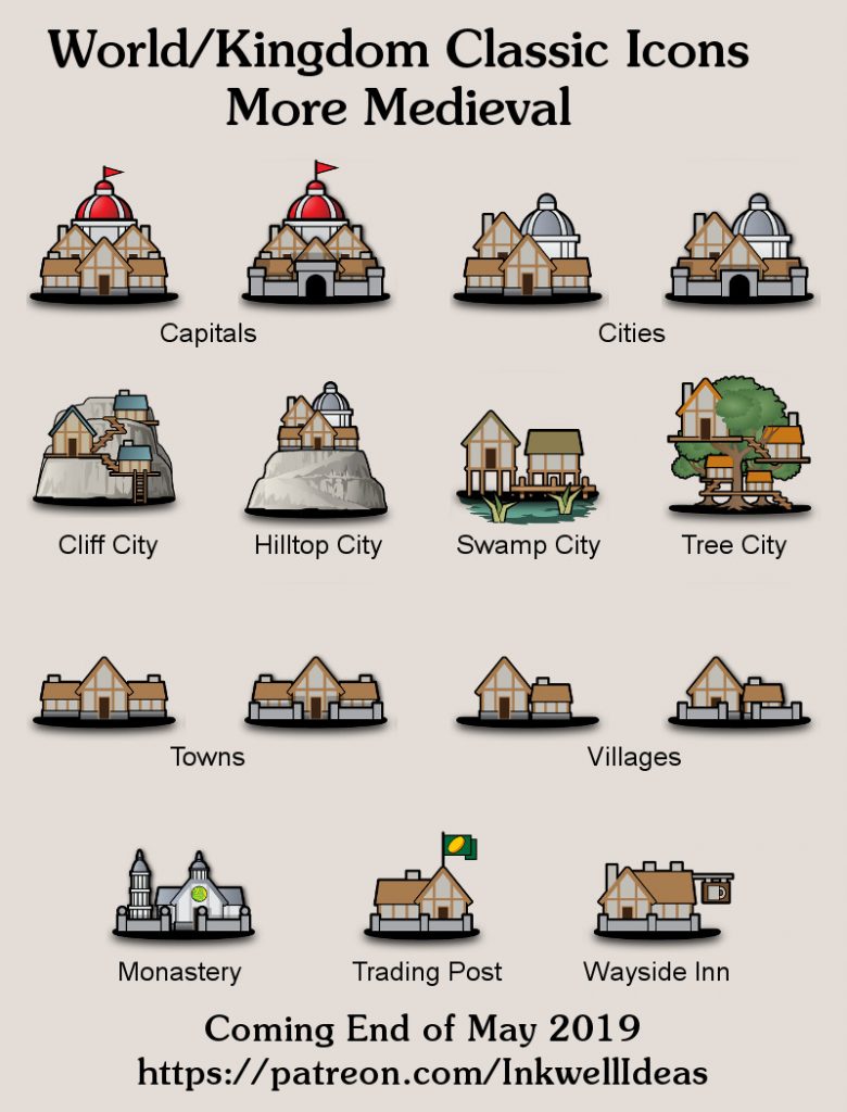 34 Fantasy Map City Icon - Icon Logo Design