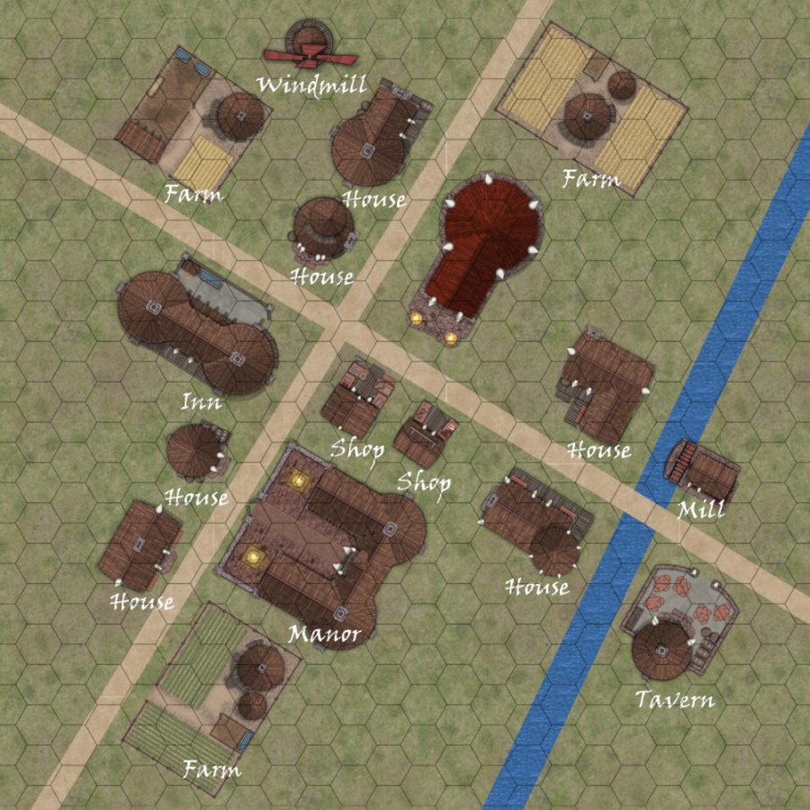 Gnome & Orc Village Sample Maps – Inkwell Ideas